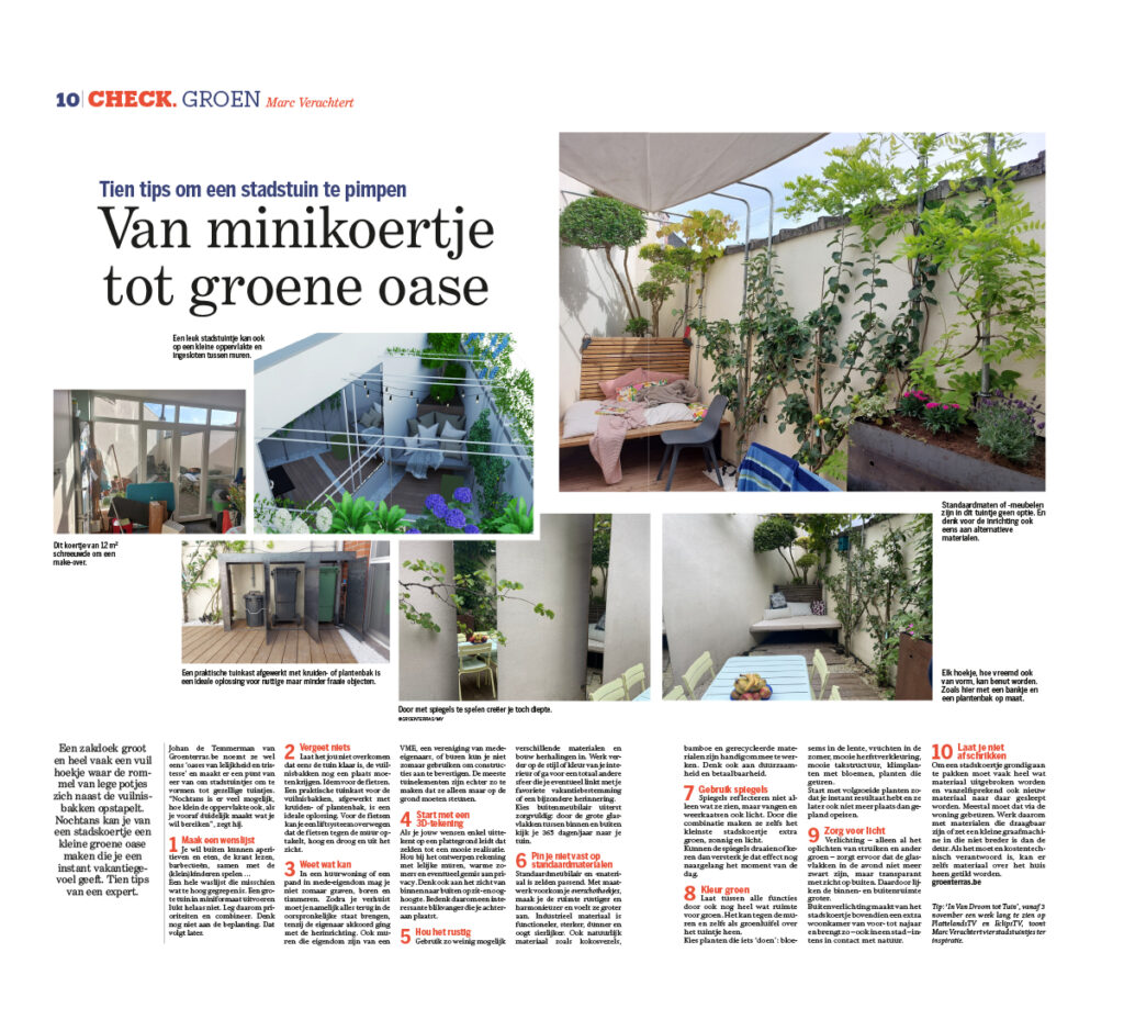 Het Nieuwsblad Van minikoertje tot groene oase